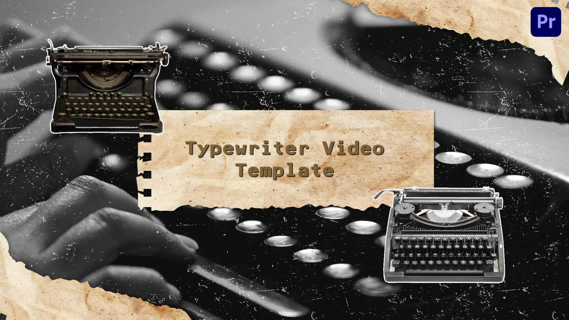 Vintage Typewriter Classic Video Display